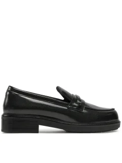 LOAFER BAR SAFF Mocassini in pelle con inserto saffiano