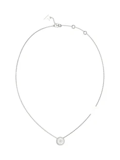 LOVE Collana con charm rotondo e zirconi