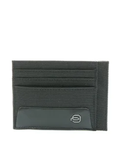 MACBETH Porta carte in pelle e tessuto
