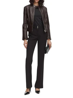MARLENE CARIBOU Giacca in similpelle, regular fit