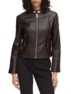 MARLENE CARIBOU Giacca in similpelle, regular fit