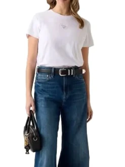 MINI STRASS TRIANGLE T-Shirt in cotone