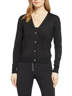 PEACEFUL Cardigan lurex con bottoni