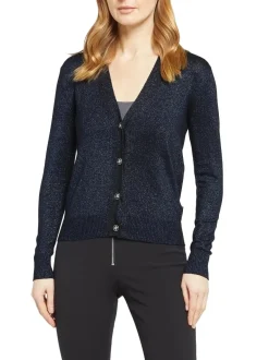 PEACEFUL Cardigan lurex con bottoni