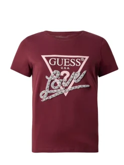 PEARLS LOVE TRIANGLE T-shirt con stampa e applicazioni