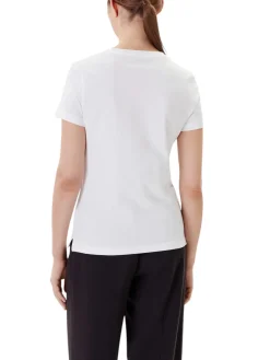 PEARLS LOVE TRIANGLE T-shirt con stampa e applicazioni