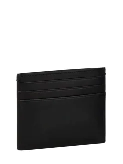 RAISED LOGO Portacard piatto in pelle