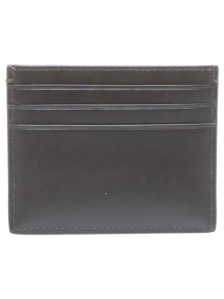 RAISED LOGO Portacard piatto in pelle