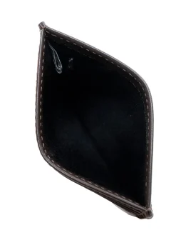 RAISED LOGO Portacard piatto in pelle