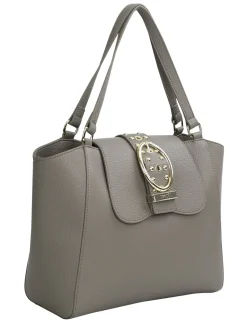 ROCKER Borsa shopping fibbia e borchiette