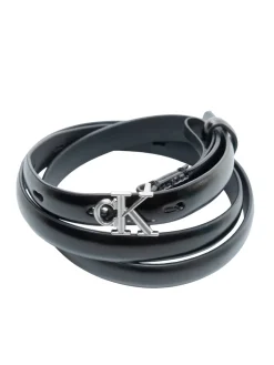 ROUND CK BUCKLE Cintura in pelle