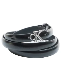 ROUND CK BUCKLE Cintura in pelle