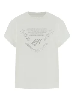 STARS T-shirt con stampa e borchiette
