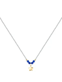 TALISMANI Collana con agata blu e stellina