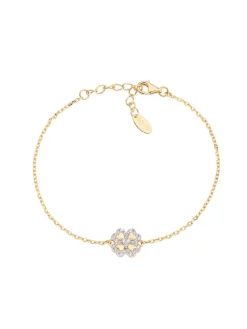 TI AMO Bracciale con quadrifoglio e zirconi