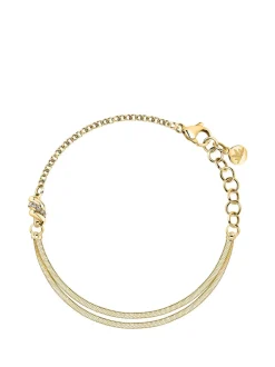 TORCHON Bracciale snake con croce e cristallo
