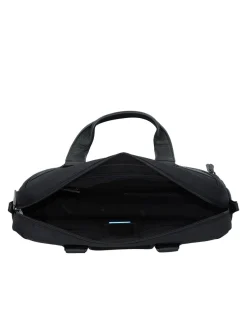 TRAKAI Cartella in pelle e tessuto porta pc 14"