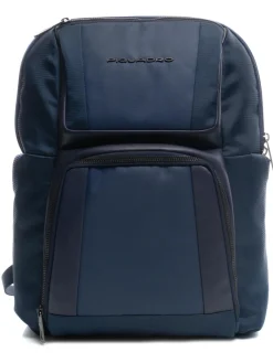WALLABY Zaino in pelle e tessuto, porta pc 14", ok Ryanair