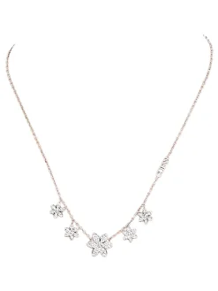 WHITE LOTUS Collana motivo multi loto