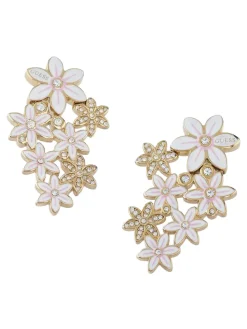 WHITE LOTUS Orecchini, motivo multi loto
