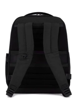 WOLLEM Zaino in pelle e tessuto, porta pc 14"
