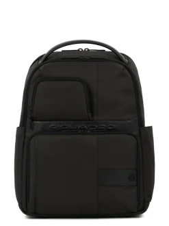 WOLLEM Zaino in pelle e tessuto, porta pc 14