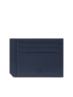 W137 Porta carte di credito piatto in pelle