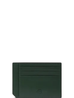 W137 Porta carte di credito piatto in pelle