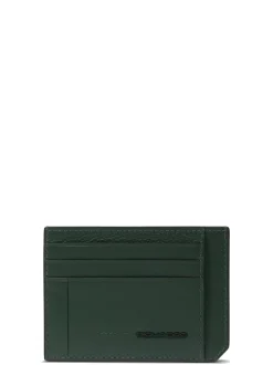 W137 Porta carte di credito piatto in pelle